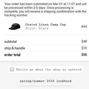 Supreme coated camp Hat.